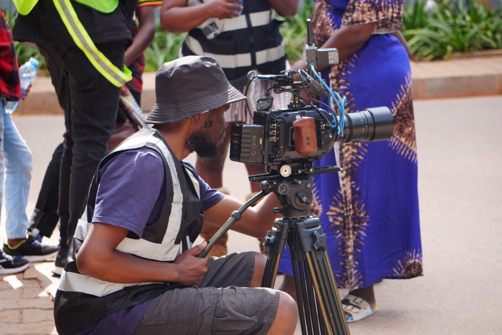 Ronnie Rains Bwire on set — Ndwela Media